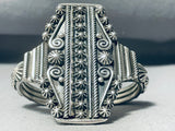 One Of The Most Unique Ever Vintage Native American Navajo Sterling Silver Swirl Bracelet-Nativo Arts