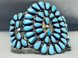 Tremendous Vintage Native American Navajo Turquoise Sterling Silver Cluster Bracelet-Nativo Arts