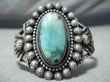 Unforgettable Navajo Damale Turquoise Sterling Silver Bracelet Native American-Nativo Arts