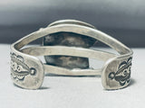 Rare Early King Manassa Vintage Native American Navajo Turquoise Sterling Silver Bracelet-Nativo Arts
