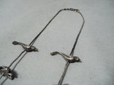 Heavy 100 Gram Vintage Native American Navajo Sterling Silver Animal Fetish Necklace Old-Nativo Arts