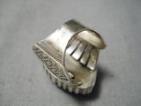 Fantastic Vintage Native American Navajo Sleeping Beauty Turquoise Sterling Silver Ring-Nativo Arts