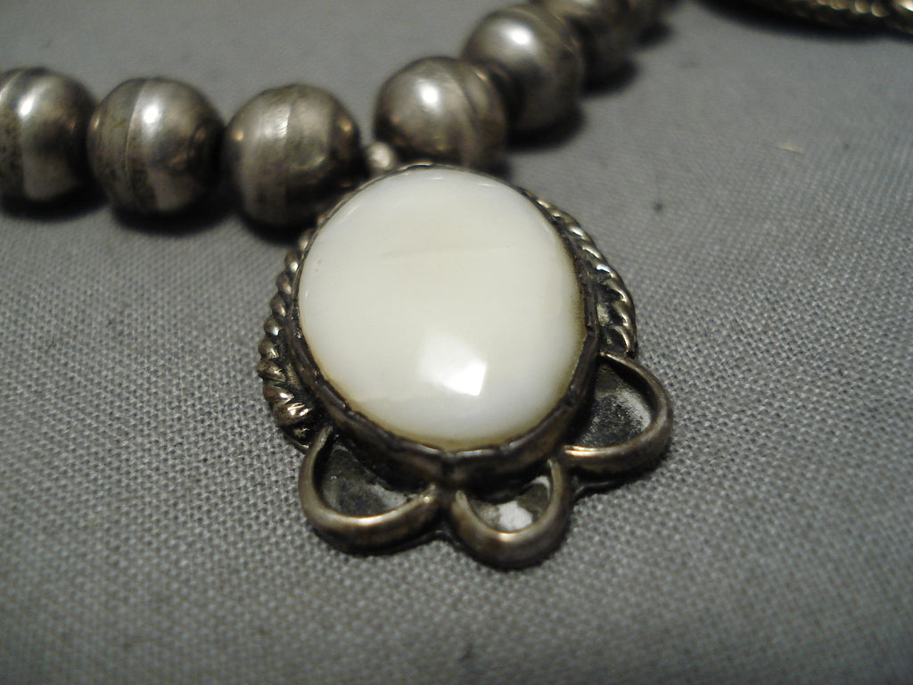Stunning Vintage Navajo Sterling Silver Native American Pearl