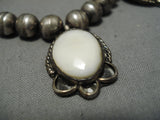 Stunning Vintage Navajo Sterling Silver Native American Pearl Necklace-Nativo Arts