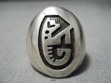 Tommy Sam Vintage Navajo Sterling Silver Overlay Ring Native American-Nativo Arts