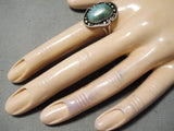 Impressive Vintage Native American Navajo Royston Turquoise Sterling Silver Ring Old-Nativo Arts