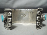 Native American Important Vintage Francisco Gomez Turquoise Sterling Silver Bracelet-Nativo Arts