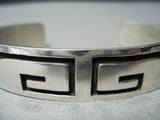 Signed Vintage Hopi/ Navajo Sterling Silver Bracelet Native American-Nativo Arts