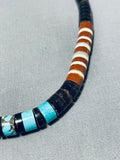 Native American Marvelous Vintage Santo Domingo Shell & Turquoise Necklace-Nativo Arts