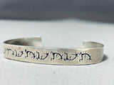 Delicately Hand Carved Intricate Vintage Native American Navajo Sterling Silver Bracelet-Nativo Arts