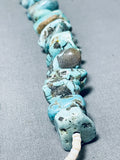 Native American Rare Vintage Cochiti Turquoise Sterling Silver Necklace-Nativo Arts