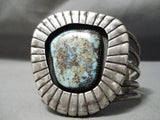 Best Vintage Native American Navajo Smokey Bisbee Turquoise Sterling Silver Bracelet Old-Nativo Arts