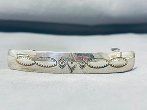 Pretty Native American Navajo Sterling Silver Hair Barrette-Nativo Arts