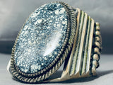 Best Native American Navajo New Lander Blue Turquoise Sterling Silver Bracelet- Wow-Nativo Arts