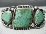 One Of The Best Vintage Native American Navajo Carico Lake Turquoise Sterling Silver Bracelet-Nativo Arts