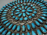 Amazing Vintage Native American Navajo Turquoise Cluster Sterling Silver Pin Pendant-Nativo Arts