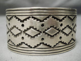 Authentic Important Vintage Native American Navajo Kee Joe Benally Sterling Silver Bracelet Old-Nativo Arts