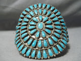 Important Vintage Native American Navajo Larry Moses Begay Turquoise Sterling Silver Bracelet-Nativo Arts