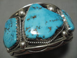 The Biggest Best Vintage Native American Navajo Mary Morgan Turquoise Sterling Silver Bracelet-Nativo Arts
