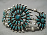 Exceptionally Rare 1930's Vintage Native American Zuni Turquoise Sterling Silver Bracelet-Nativo Arts