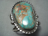 One Of The Best Vintage Native American Navajo Royston Turquoise Sterling Silver Bracelet-Nativo Arts