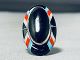 Spectacular Vintage Native American Navajo Turquoise Sterling Silver Ring-Nativo Arts