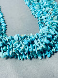 Native American One Of The Best Vintage Santo Domingo Blue Turquoise Hand Woven Necklace-Nativo Arts