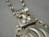 Very Thick And Heavy!! Navajo Sterling Silver Native American Necklace-Nativo Arts