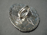 One Of The Biggest Native American Navajo Coral Sterling Silver Ring-Nativo Arts