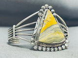 Stunning Native American Navajo Honeybee Jasper Sterling Silver Bracelet-Nativo Arts