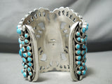 One Of The Best Ever Native American Navajo Turquoise Sterling Silver Bracelet-Nativo Arts
