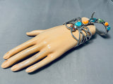 The Best Ever Native American Navajo Dragonfly Turquoise Sterling Silver Bracelet-Nativo Arts
