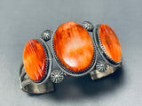 Wil Johnson Vintage Native American Navajo Spiny Oyster Sterling Silver Bracelet-Nativo Arts