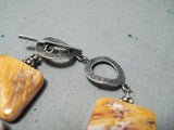 Unique Navajo Native American Spiny Oyster Sterling Silver Bracelet-Nativo Arts