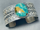 Jake Francosa San Felipe Royston Turquoise Sterling Silver Bracelet-Nativo Arts