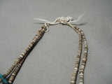 Chunky Nuggets Vintage Navajo Shell Turquoise Native American Necklace Old-Nativo Arts