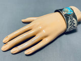 Jake Francosa San Felipe Old Kingman Turquoise Sterling Silver Bracelet-Nativo Arts
