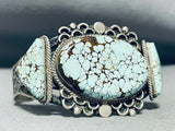 Very Vintage Old Deposit Vintage Native American Navajo #8 Turquoise Sterling Silver Bracelet-Nativo Arts