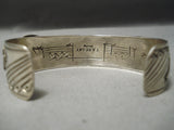Unique Personal Piece Vintage Native American Navajo Sterling Silver Lasso Bracelet Old-Nativo Arts