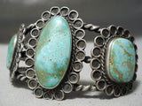 Museum Vintage Native American Navajo Royston Turquoise Sterling Silver Bracelet Old-Nativo Arts