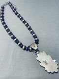 One Of The Most Beautiful Vintage Native American Navajo Sugulite Sterling Silver Necklace-Nativo Arts