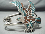Important Early Vintage Native American Navajo Wil Singer Turquoise Sterling Silver Bracelet-Nativo Arts