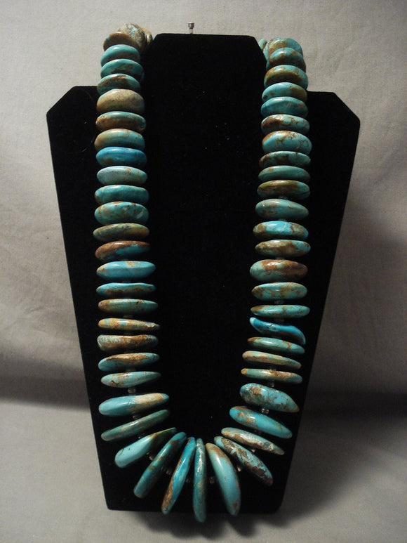 848 Gram Biggest And Best Vintage Navajo Native American Jewelry jewelry Royston Turquoise Necklace-Nativo Arts