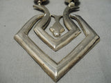 Magnificent Vintage Navajo Sterling Silver Native American Necklace Old-Nativo Arts