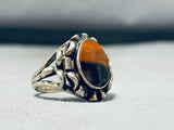 Unique Vintage Native American Navajo Petrified Wood Sterling Silver Ring-Nativo Arts