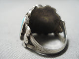 Museum Vintage Native American Zuni Dishta Turquoise Sterling Silver Ring Old-Nativo Arts