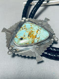 Huge 142 Gram Native American Green Turquoise Sterling Silver Bolo Tie-Nativo Arts