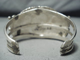 Museum Wide Vintage Native American Navajo Triple Turquoise Sterling Silver Bracelet Old-Nativo Arts