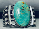 Monster Heavy Vintage Native American Navajo Royston Turquoise Sterling Silver Bracelet-Nativo Arts