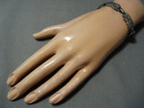 Amazing Vintage Navajo Sterling Silver Bracelet Native American Old-Nativo Arts